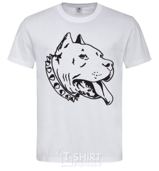 Men's T-Shirt Pit bull White фото