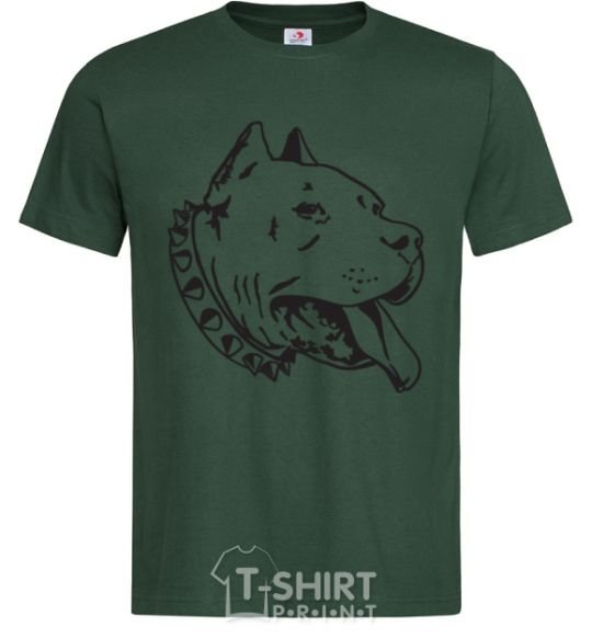 Men's T-Shirt Pit bull bottle-green фото