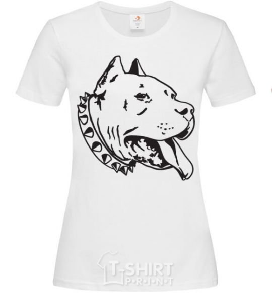 Women's T-shirt Pit bull White фото