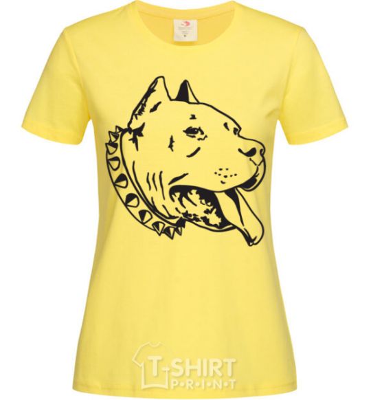 Women's T-shirt Pit bull cornsilk фото