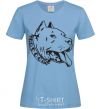 Women's T-shirt Pit bull sky-blue фото