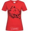 Женская футболка Pit bull Красный фото