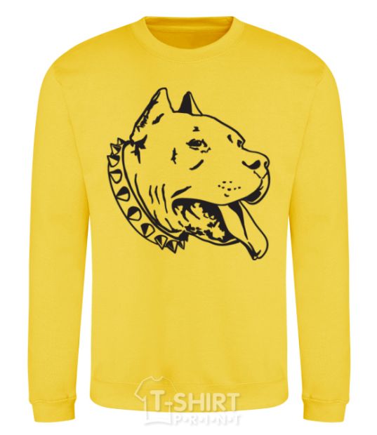 Sweatshirt Pit bull yellow фото