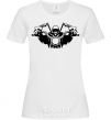 Women's T-shirt Biker skeleton White фото