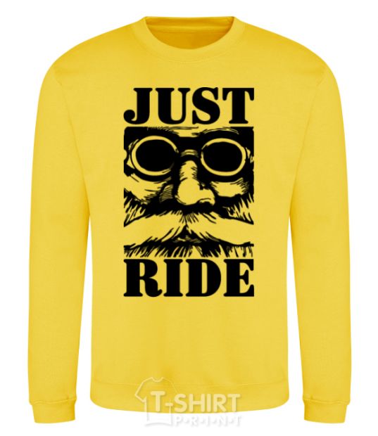 Sweatshirt Just ride yellow фото