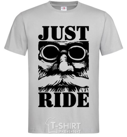 Men's T-Shirt Just ride grey фото