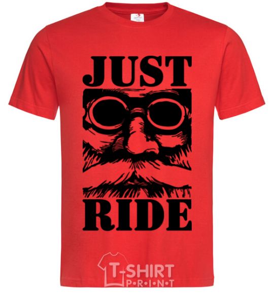 Men's T-Shirt Just ride red фото