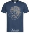 Men's T-Shirt Eagle in a helmet navy-blue фото