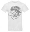 Men's T-Shirt Eagle in a helmet White фото