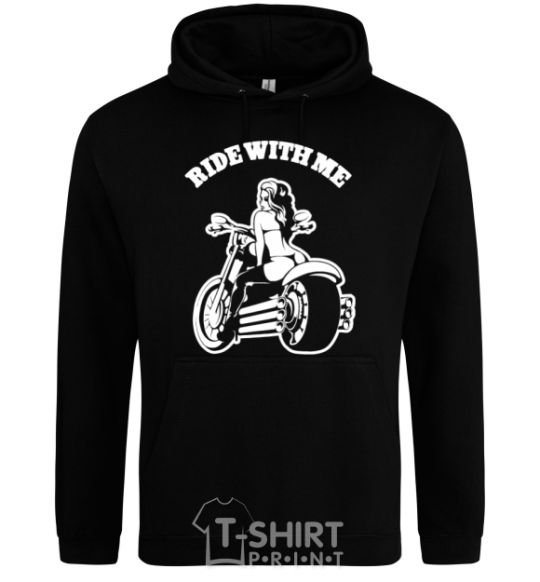 Men`s hoodie Ride with me black фото