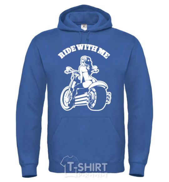 Men`s hoodie Ride with me royal фото