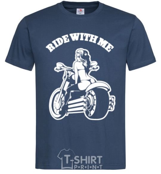 Men's T-Shirt Ride with me navy-blue фото