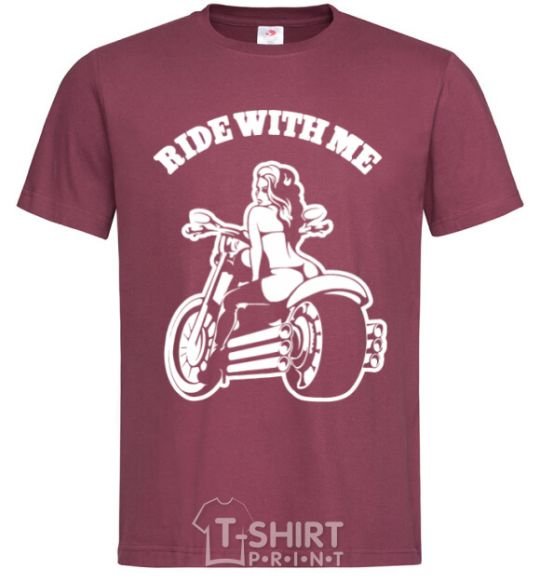 Men's T-Shirt Ride with me burgundy фото