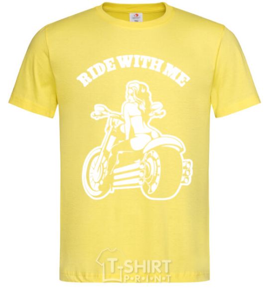 Men's T-Shirt Ride with me cornsilk фото