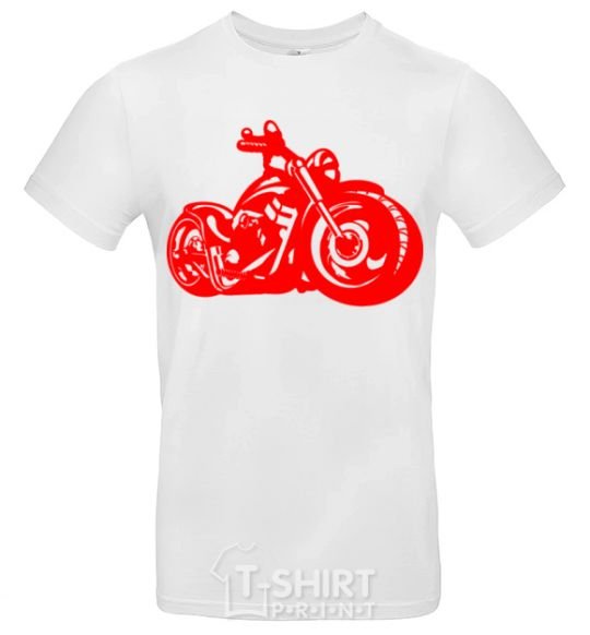 Мужская футболка Motorbike Белый фото