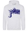 Men`s hoodie Motor skull sport-grey фото