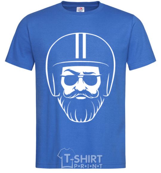 Men's T-Shirt Biker hipster royal-blue фото