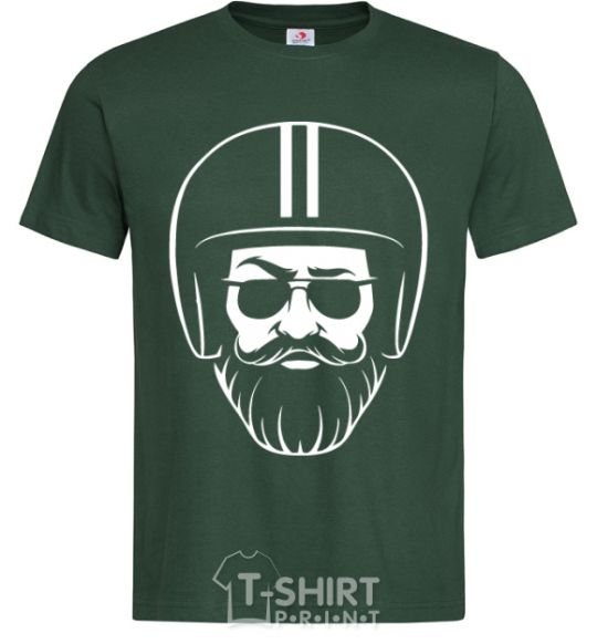 Men's T-Shirt Biker hipster bottle-green фото