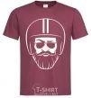 Men's T-Shirt Biker hipster burgundy фото
