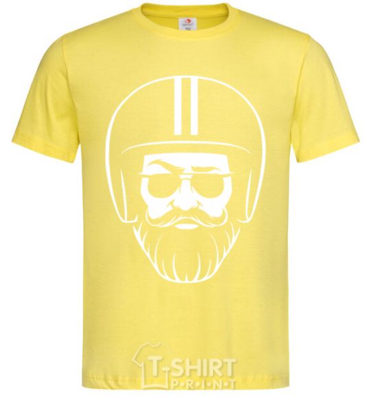 Men's T-Shirt Biker hipster cornsilk фото