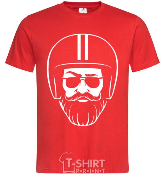 Men's T-Shirt Biker hipster red фото