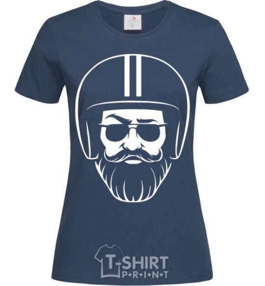 Women's T-shirt Biker hipster navy-blue фото