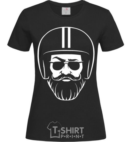 Women's T-shirt Biker hipster black фото