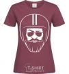 Women's T-shirt Biker hipster burgundy фото