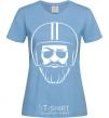 Women's T-shirt Biker hipster sky-blue фото