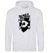 Men`s hoodie Bearded skull sport-grey фото