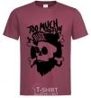 Men's T-Shirt Bearded skull burgundy фото