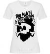 Women's T-shirt Bearded skull White фото