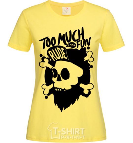 Women's T-shirt Bearded skull cornsilk фото