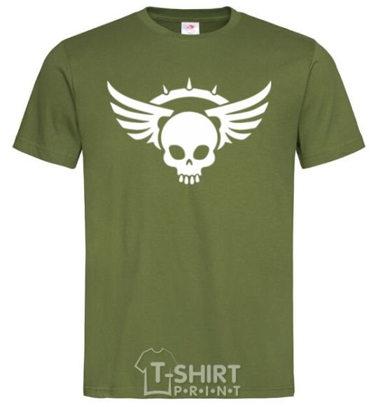 Men's T-Shirt Skull sign wings millennial-khaki фото