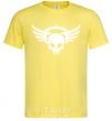 Men's T-Shirt Skull sign wings cornsilk фото