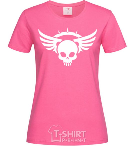 Women's T-shirt Skull sign wings heliconia фото