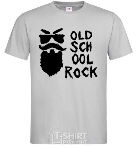 Мужская футболка Old school rock Серый фото
