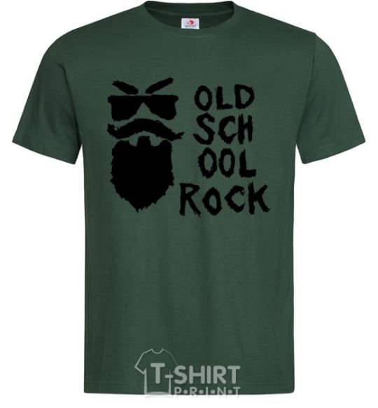 Men's T-Shirt Old school rock bottle-green фото