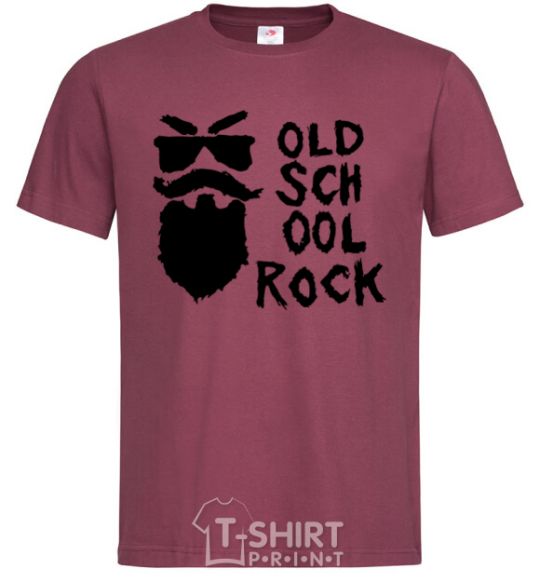 Мужская футболка Old school rock Бордовый фото