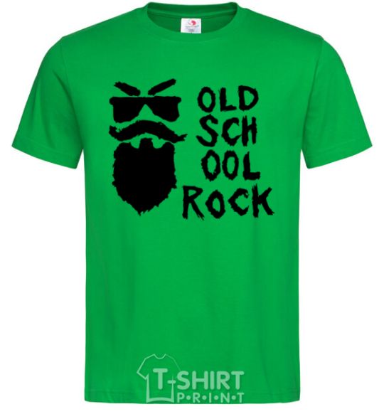 Мужская футболка Old school rock Зеленый фото