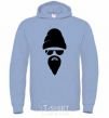 Men`s hoodie Big beard sky-blue фото