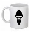 Ceramic mug Big beard White фото