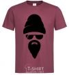 Men's T-Shirt Big beard burgundy фото