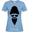 Women's T-shirt Big beard sky-blue фото