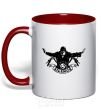 Mug with a colored handle Silence red фото