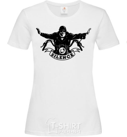 Women's T-shirt Silence White фото