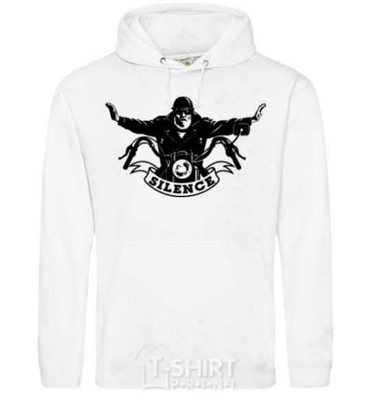 Men`s hoodie Silence White фото