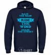 Men`s hoodie Race the rain ride the wind chase the sunset navy-blue фото