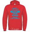 Men`s hoodie Race the rain ride the wind chase the sunset bright-red фото