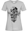 Women's T-shirt Loving life as a bikers wife grey фото